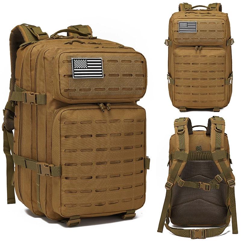

Outdoor Tactical Large Capacity Multifunctional Backpack with Laser Cut MOLLE хаки