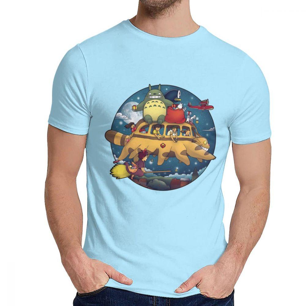 Boy Tee Shirt Hayao Miyazaki Spirited Away My Neighbor Totoro Bus Great Casual Man S O