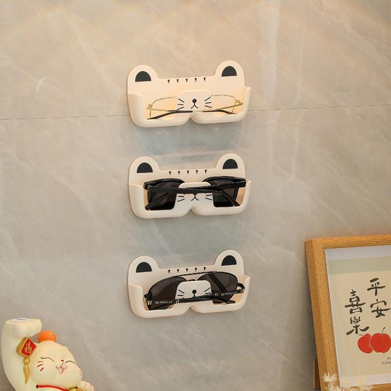 1pc Glasses Storage Box Wall Mounted Perforated Glasses Frame Glasses Sunglasses Display Rack Sunglasses Display Rack
