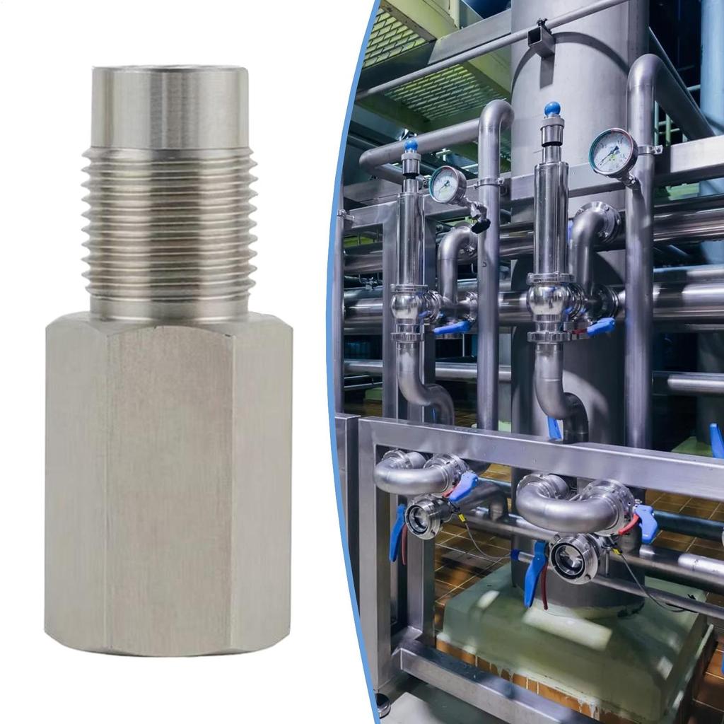 Water Pipe Connector Extension Stainless Steel Tube Adapter Length 2.3 Inch Thread Size M181.5 Thread Leak-Proof Extension Pipe