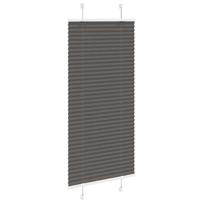 VidaXL Store plissé noir 65x100 cm largeur du tissu 64,4 cm polyester, store plissé de fenêtre, store accordéon, store 4015119