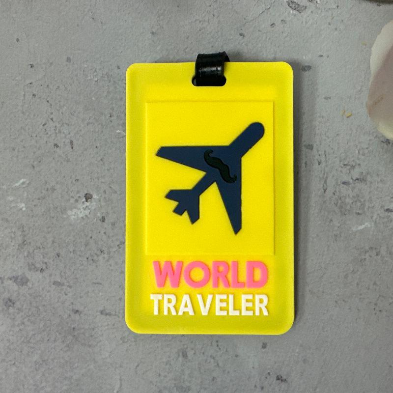 Popular Eco-friendly PVC Cartoon Luggage Tag for Suitcases and Boarding Passes