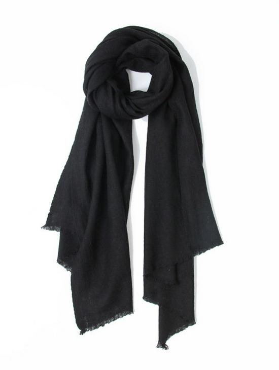Yak Wool Solid Color Extended Shawl - Warm, Fashionable Scarf for Men and Women