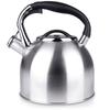 Steel Kettle with Whistle Gas Induction Silver Traditional 2.7L