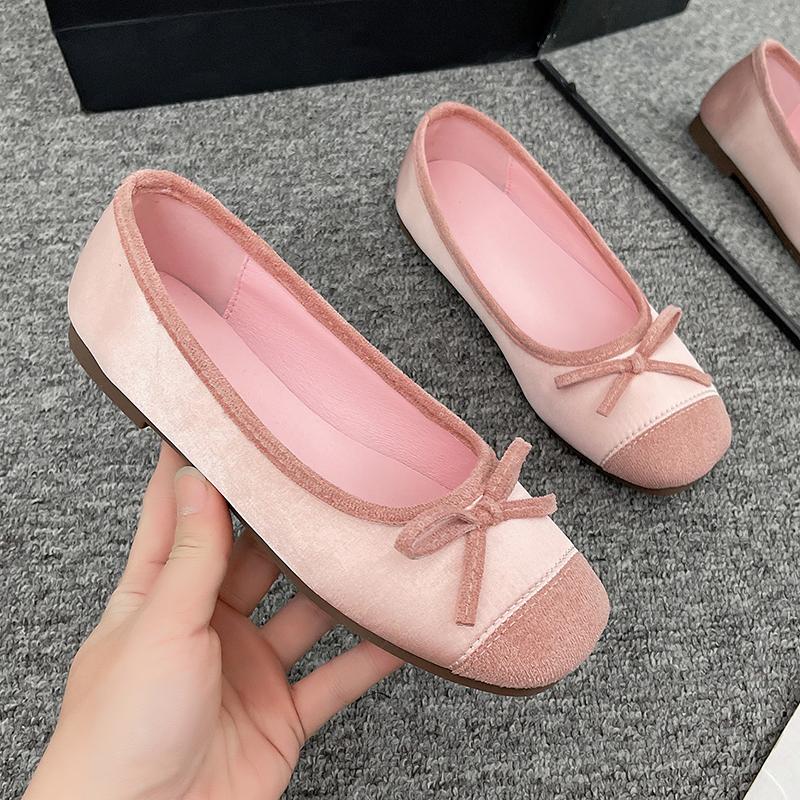 Square Ballet Shoes Women's 2025 New Sweet Flat Soft Bottom French Retro Leather Shallow Mouth Shoes Zapatillas Mujer
