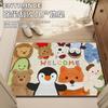 Cartoon Silk Circle Entry Door Floor Mat, Porch Door Scraping Sand Rubbing Soil Dirt-Resistant Foot Pad Easy To Take Care Of Wear-Resistant Non-Slip