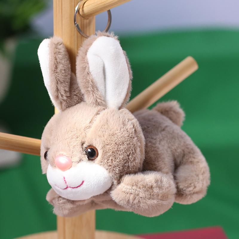 

Маленький милый кулон в виде кролика Плюшевая игрушка-кролик Брелок Маленький белый кролик Аксессуары для сумки Подвеска для рюкзака Украшение для девочки 11cm