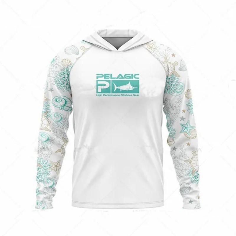 Men Women Quick Dry UV Protection Fishing Shirt Long Sleeve Hooded Summer Outdoor Sportswear UPF 50 Bamboo Fiber