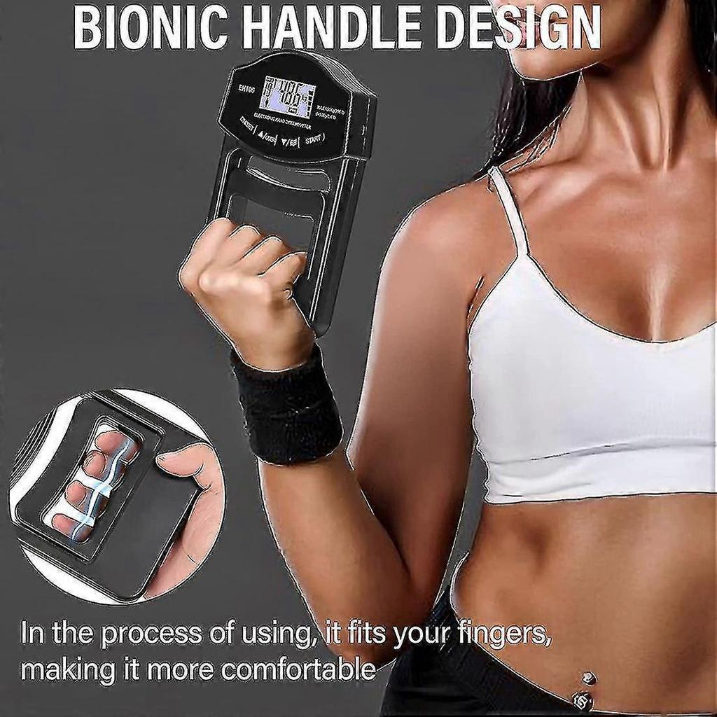 Srbtv-grip Strength Tester, 396lbs/180kg Digital Hand Dynamometer Grip Strength Meter Usb Lcd Screen Hand