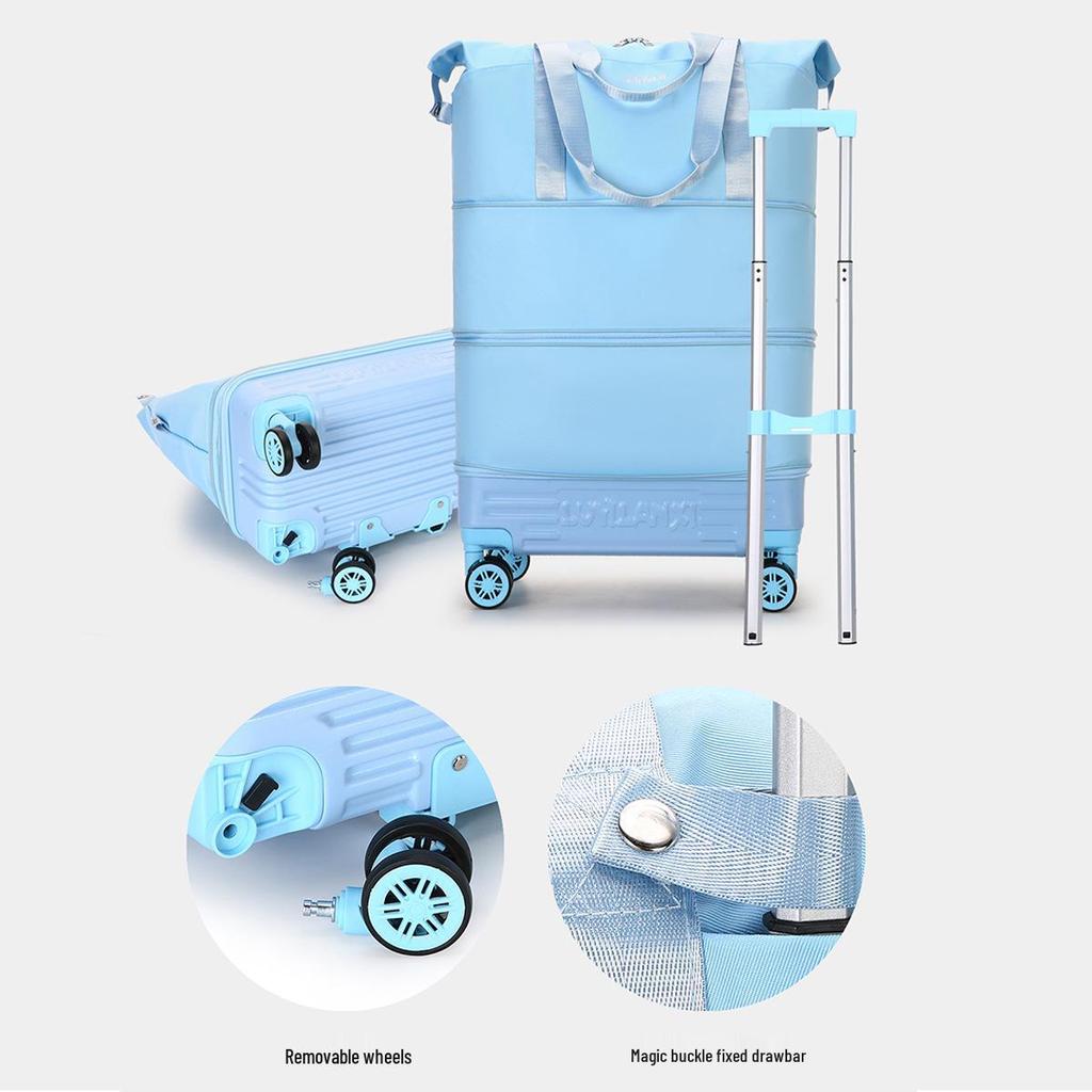 Troller de călătorie ușor cu capacitate mare, cu roți universale, impermeabil, extensibil, pentru călătorii de afaceri și scurte