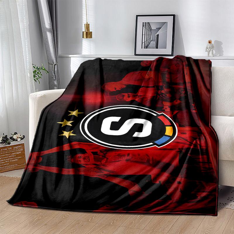 AC Sparta Praha Flanelldecke Weiche Ganzjahres-Kuscheldecke, Design für Camping, Autoreisen, Wandern, Sofa, Bett, Büro Perfektes Geschenk für Partys