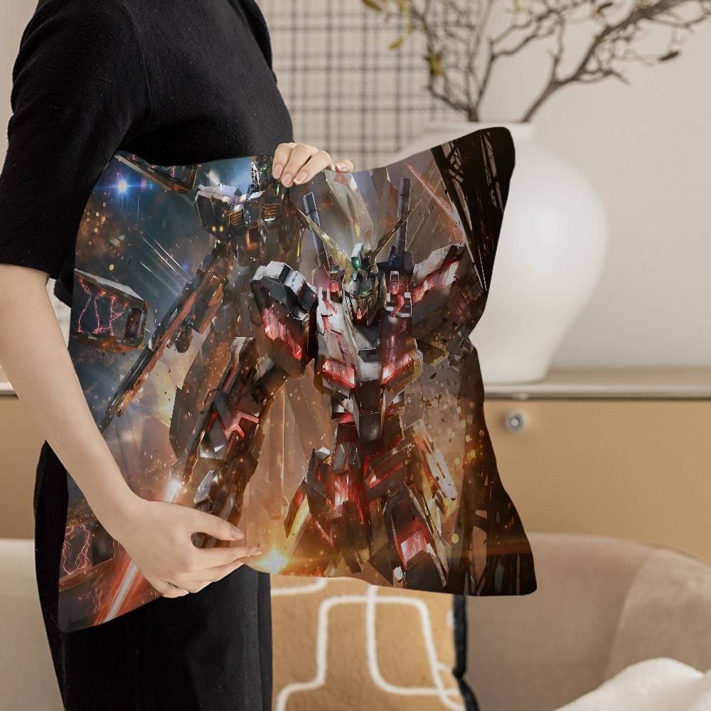 G-Gundam Cartoon R-Robot Maple Design Cushion Cover Happy Autumn Harvest decor Holiday Decorati Pillow Cover