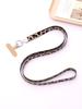 Cross Border New Leopard Print Leather Mobile Phone Lanyard Single Buckle Leather Rope Hanging Neck Anti Loss Rope With Card