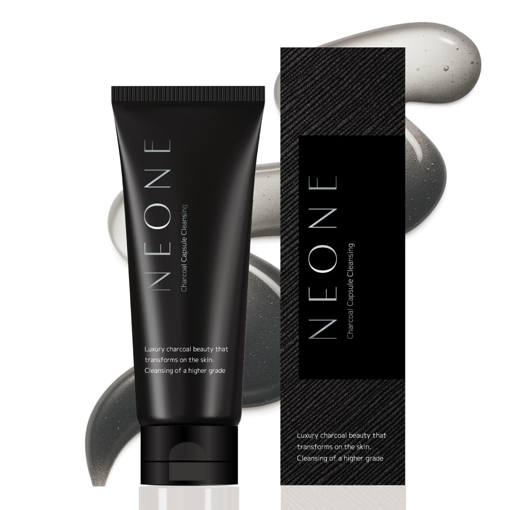 

NEONE Очищающая пенка с углем 100 г Очищающий гель для умывания с углем Разогревающее средство для двойного умывания Не содержит витамин С, папаин и [Капсулы для пор, Гель,