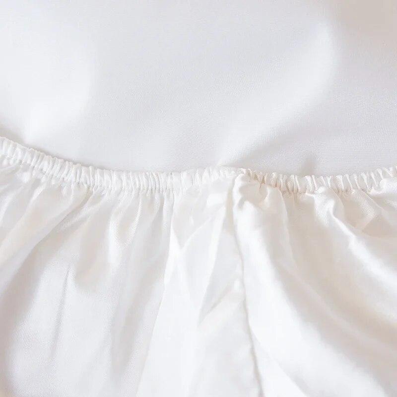 Luxuriöses Satin-Spannbettlaken, hochwertiger Matratzenbezug, einfarbiges Bettlaken mit Gummiband, Bettlaken 140 x 200, 160 x 200 Spannbettlaken
