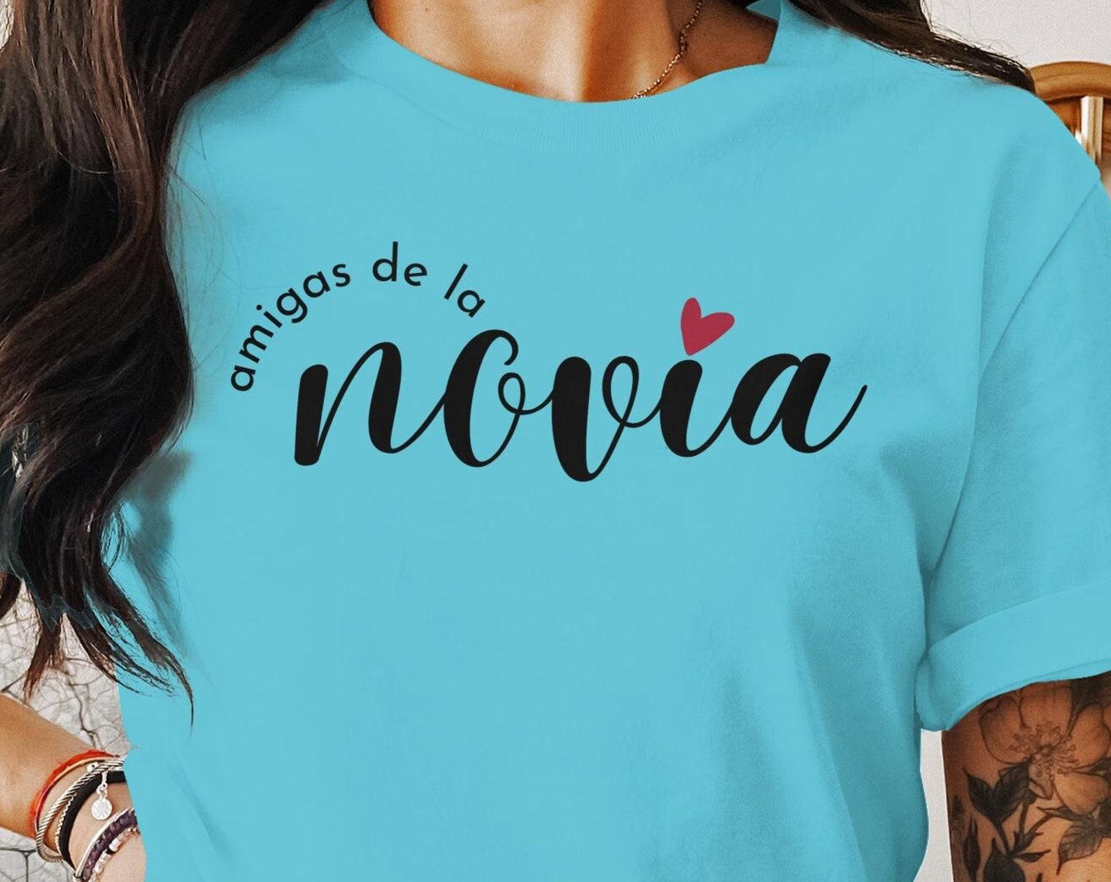 Amigas De La Novia T-Shirt: Spanish Wedding Party Bridal Tee 4XL