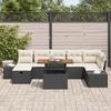 Garden Sofa Set 8 pcs Black Poly Rattan