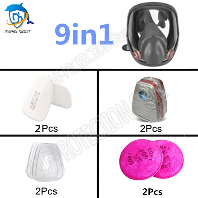 9 In 1 Spraying 6800  Masks  Same Spraying Safety Gas Masks Full Face Masks Masks