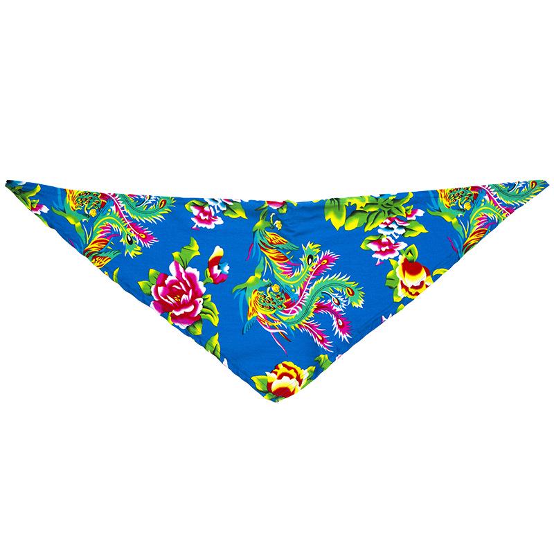 Trendy Floral Triangle Scarf for Men & Women - Outdoor Cycling, Sports, Hip-Hop Style