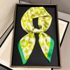 Early spring new Korean versatile silk scarf femininity atmosphere square scarf with sunshade and breathable small scarf