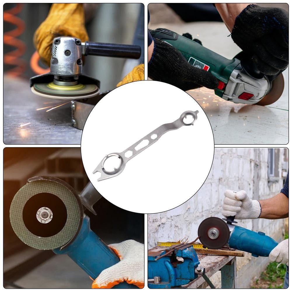 Stable Clamping Angle Grinder Wrench Labor Saving Remove Repair Spanner  Maintenance Tool