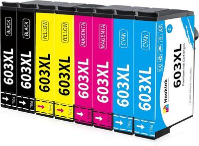 Φυσίγγια μελάνης - Epson - 603XL - Πακέτο 8 τεμαχίων - Συμβατό - Πολύχρωμο