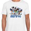Euro 96 Gascoigne Celebration White T-Shirt England T-Shirt Fans Tee