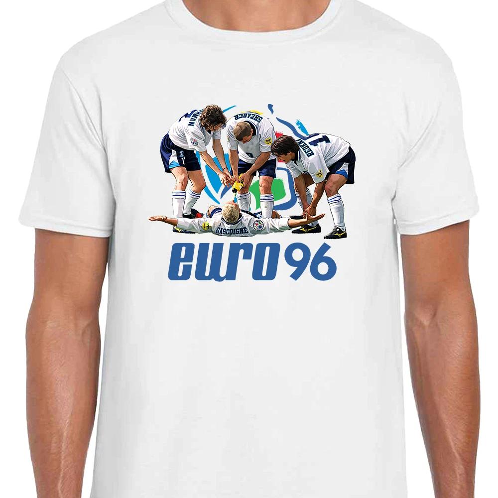 Euro 96 Gascoigne Celebration White T-Shirt England T-Shirt Fans Tee 3XL