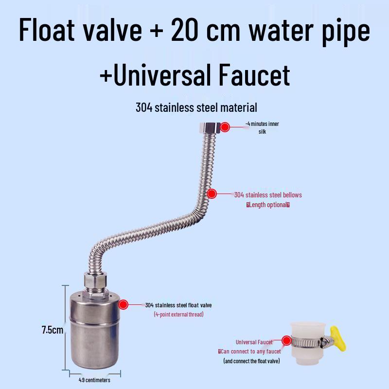 Automatic Water Shut-off Float Valve for Kitchen Tanks