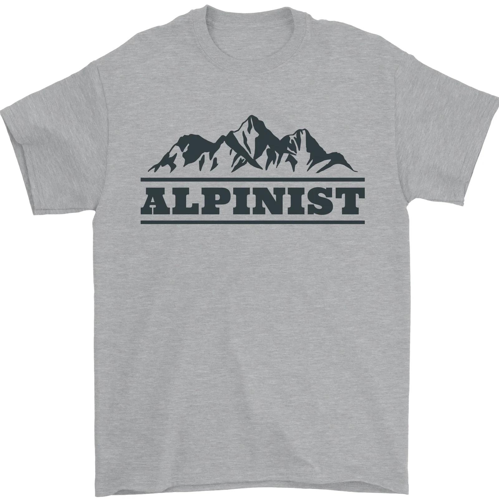 Mountains Alpinist Hiking Climbing Climber Mens T-Shirt 100% Cotton S