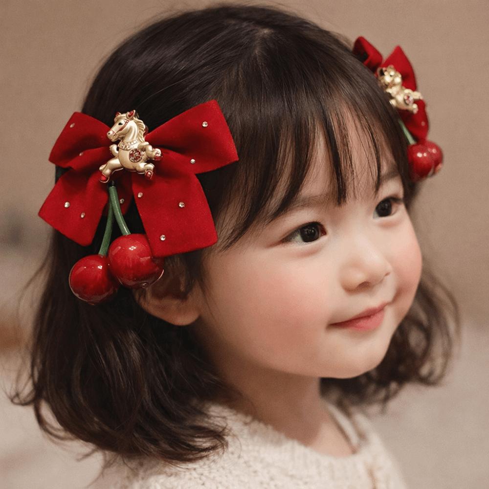 2pcs/set Tang Suit Children's New Year Hairpin Cute Ancient Style Hair Clip  Winter