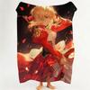 Game F Fate G Grand O Order  Flannel  Blanket Suitable for Sofa Living Room Bedroom