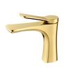 Gold Factory Price Polished Gold Bathroom Basin Mixer Tap Solid Brass Single Lever Sink Faucet for Commercial Use Deck Mounted