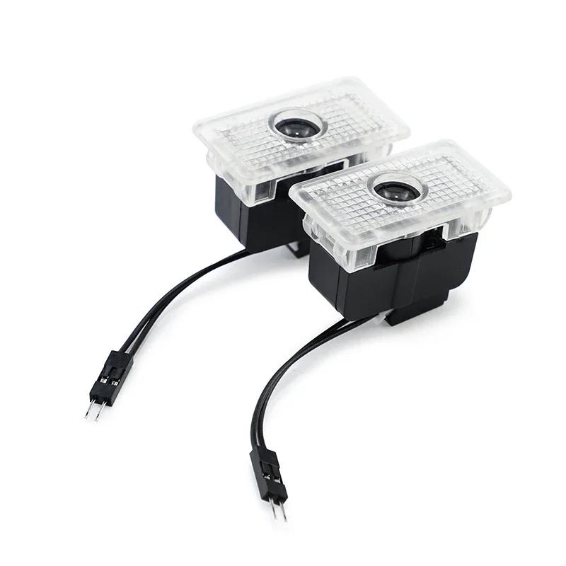 Sticker Tesla 2Pcs Car Door Projector Lamps Welcome Lights Accessories For Tesla Model 3 Highland 2023  S  X Y