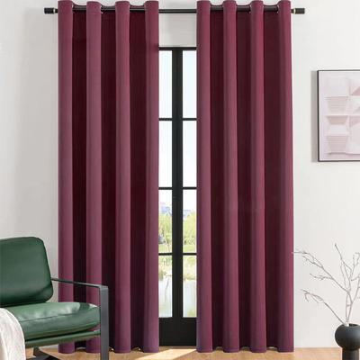 Curtains Nordic Living Room Bedroom Solid Color High-Precision Blackout Curtain Finished Product