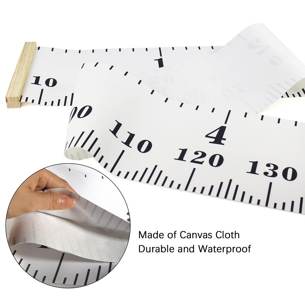 Kids Thicken Canvas Hanging Height Measuring Ruler for Kindergarten Room Decor 7.9 x 79in