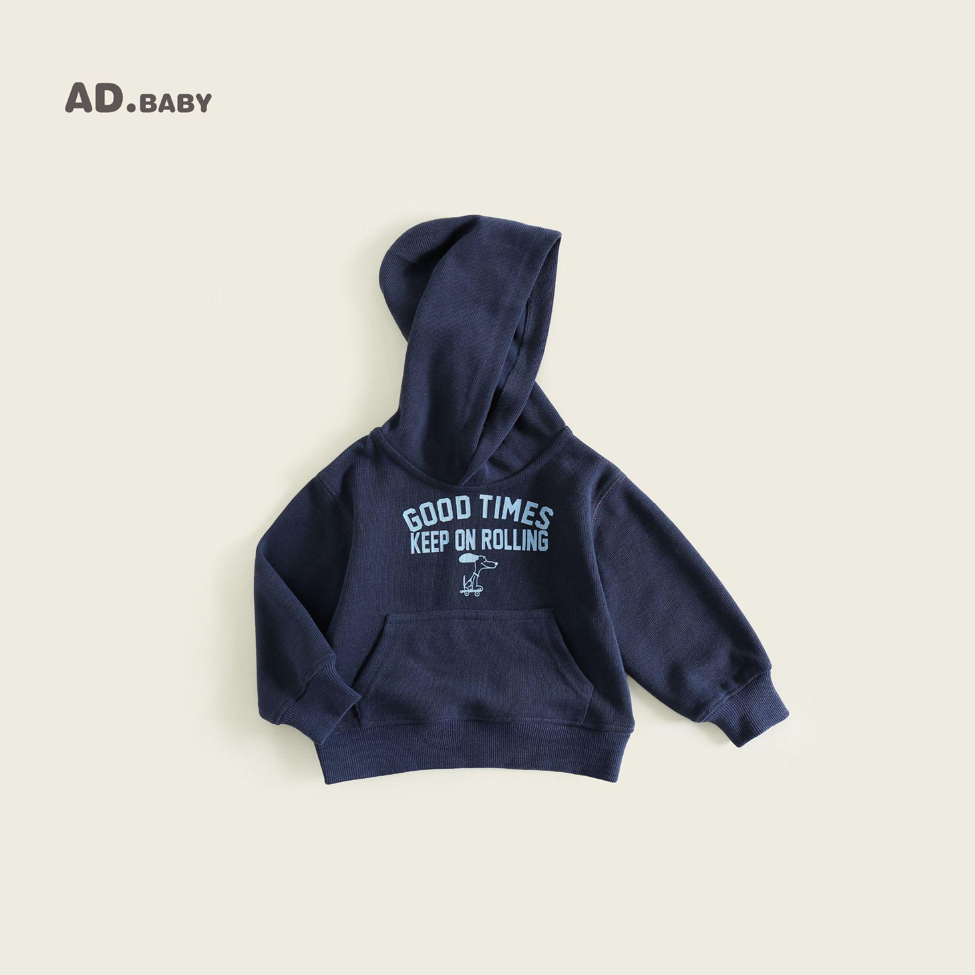 

2025 Kids Autumn Korean-Style Hoodie & Trendy T-shirt for Boys & Girls 90 cm синий