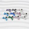 Contemporary Curved T Bar Threaded Ear Bone Studs Portable Alloy Body Jewelry