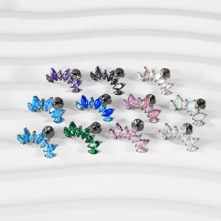 Contemporary Curved T Bar Threaded Ear Bone Studs Portable Alloy Body Jewelry