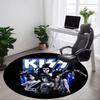 1ks kulatý koberec KISS Band Office, vnitřní rohož vhodná do kanceláře, pod kancelářské židle, ložnice, obývací pokoj, domácí dekorace, dekorace místnosti