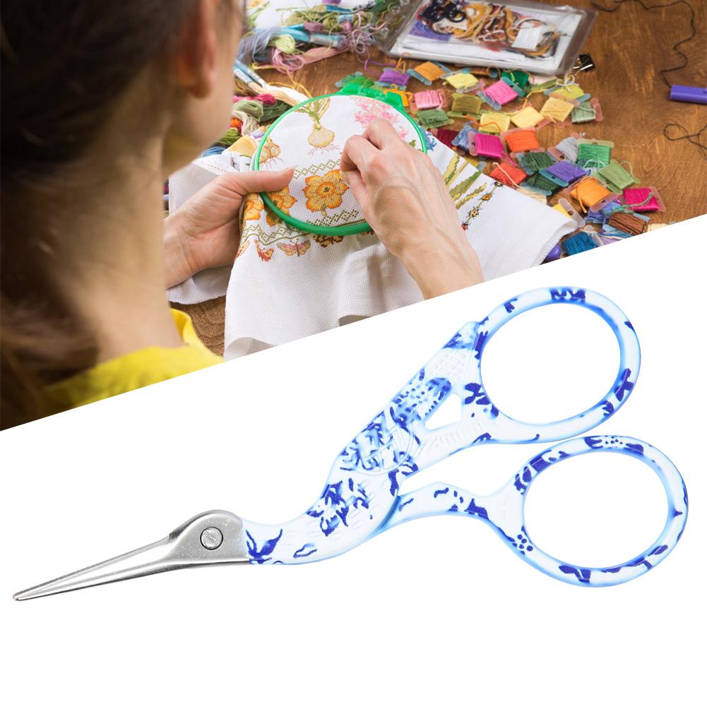 Crane Scissors Retro DIY Tailor Cloth Cutting Embroidery Household Sewing AccessoriesFlower