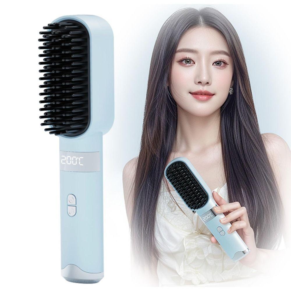 140-200C° Straight Hair Comb 3 Temp Settings Straightening Comb New Hair Straightener