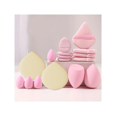 16 pezzi di spugna per il trucco rosa e set di spugna per il trucco adatti per crema per il viso e correttore in polvere per il trucco