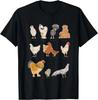 Vintage Chicken Breeds Farm Animals Day Support Local Farmer Gift Unisex T-Shirt