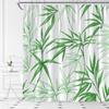 Groen Bamboe Blad Patroon Waterdicht Douchegordijn 180X200Cm - Natuur Planten Print Badkamer Gordijn Voor Spa Stijl Decor