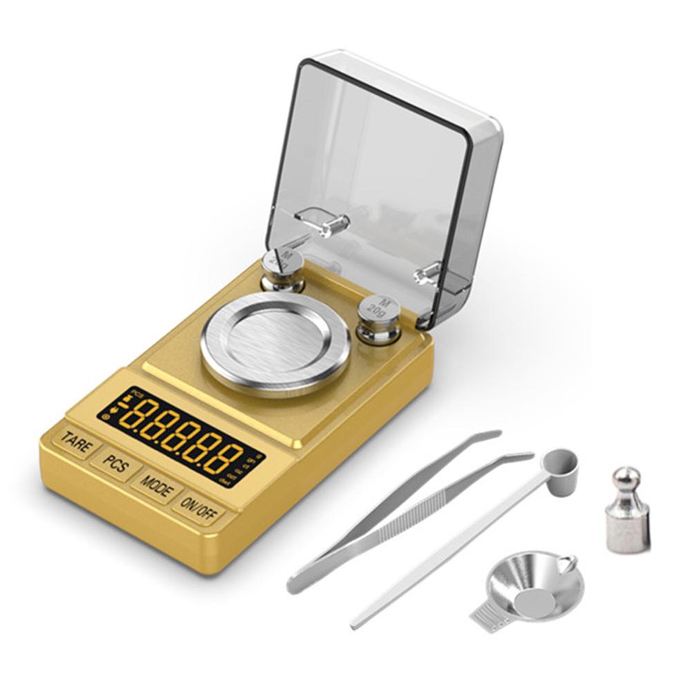 

Portable Digital Scale 50g/0.001g High Precision Jewelry Gold Powder Scale with Calibration Weights B