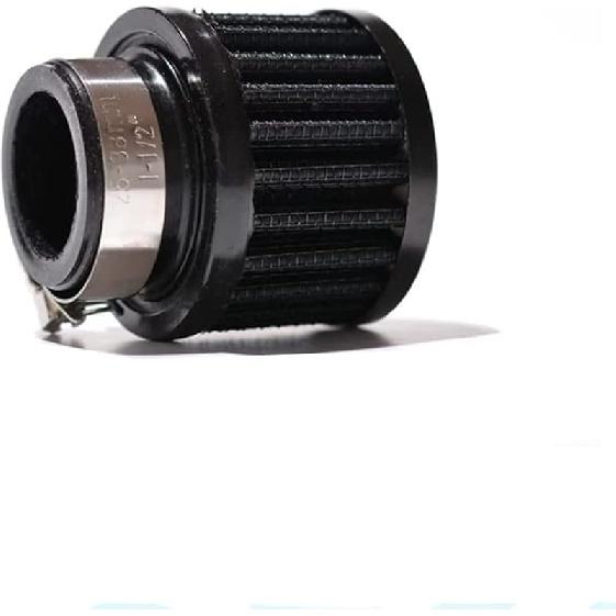 25mm Air Intake Filter 1" Inlet Dia Air Intake Cone Universal Filter Parts with Adjustable Clamp (Black)