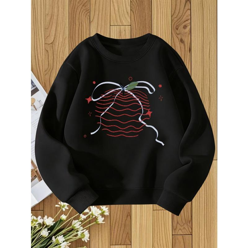 European Size unisex Round Neck Sweatshirt with Fashionable Print, a Versatile Top
