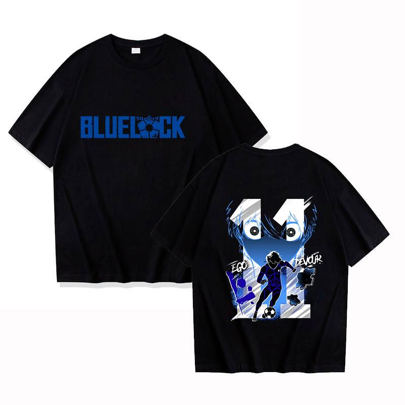 Hot Anime BLUE LOCK Isagi Yoichi Printed T Shirts Unisex Fashion Casual Tops Summer Short Sleeve Harajuku T Shirts