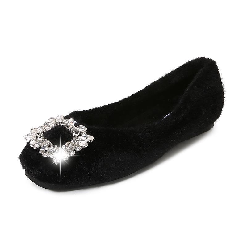 

2025 Women s Winter Furry Velvet Loafers - Warm Slip-on Bean Shoes for Moms 35